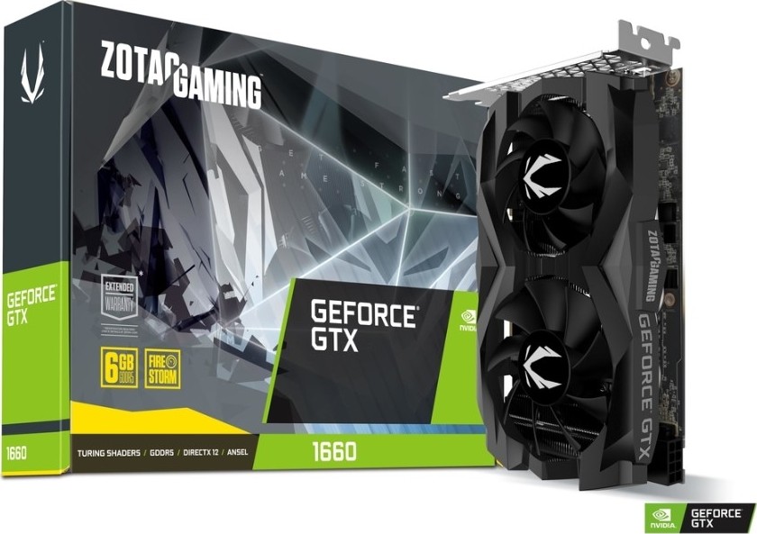 Zotac GAMING GeForce GTX 1660 Twin Fan 6GB GDDR5 | ZT-T16600K-10M