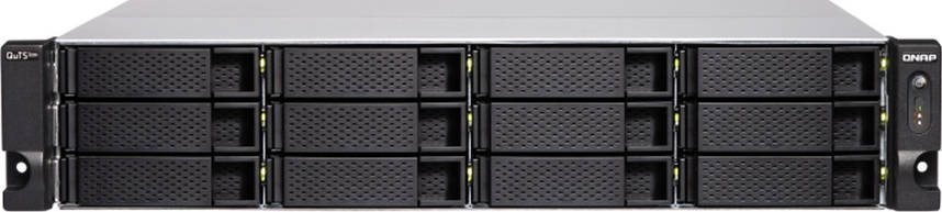1288da9f1e5f16bd46f309bf3df48018-hi.jpg Qnap 12-Bay 3U Rackmount NAS, Intel Xeon D-1622 CPU, 32 GB DDR4 Memory, 12 x 3.5-inch SATA 6Gb Drive Bay, 4 Gigabit Ethernet Port, 4 PCIe Slot, 550W PSU | TS-h1886XU - Image 1