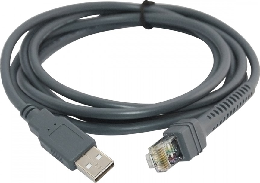 Zebra Cable for LS2208 Series Handheld Scanner – Gray – CBA-U01-S07ZAR