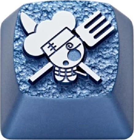 ZomoPlus Sanji Customized Keycap, Cherry MX Switches And Clones, One Piece Theme Metal, With CNC Engraving, 1u Size | ZO-PS-SANJI