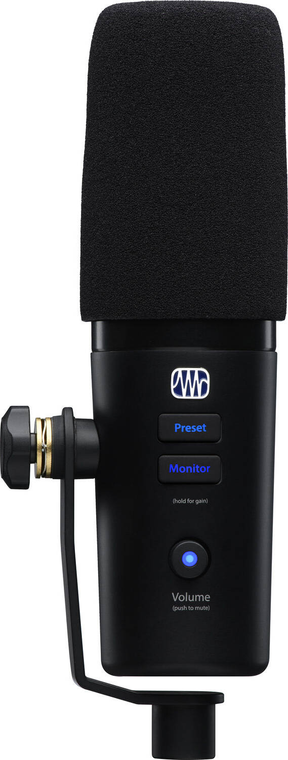 35c781be611c584bb2c692e75a0f9164-hi.jpg PreSonus Revelator Dynamic USB Microphone, Cardioid Polar Pattern, 135 dB Max SPL, 20 Hz to 20 kHz Frequency Response, For Streaming & Podcasts, 16 Impedance, Black | Revelator-Dynamic - Image 1