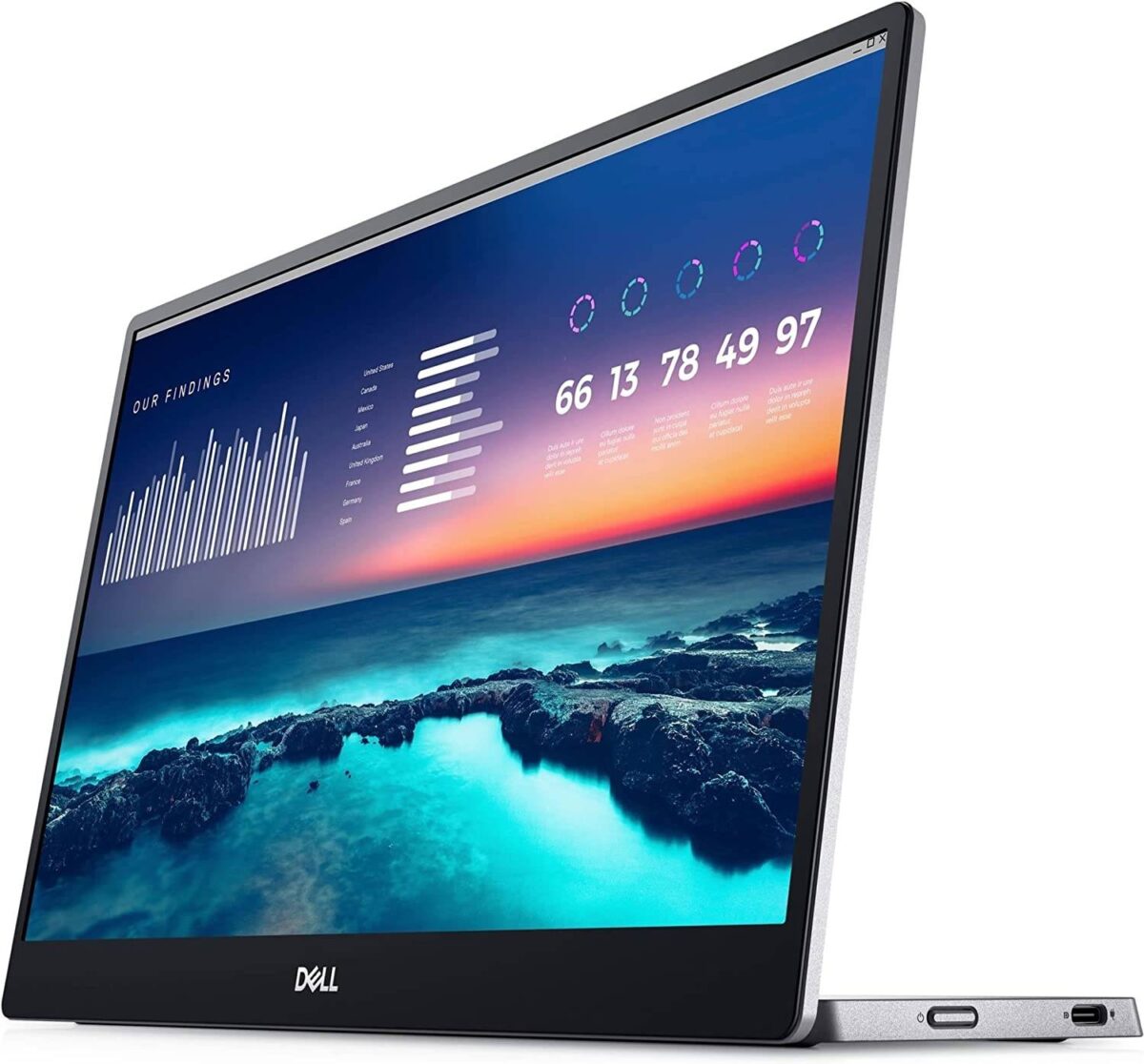 Dell C1422H 14'' FHD Portable Monitor, 1080p Resolution, 60Hz Refresh ...