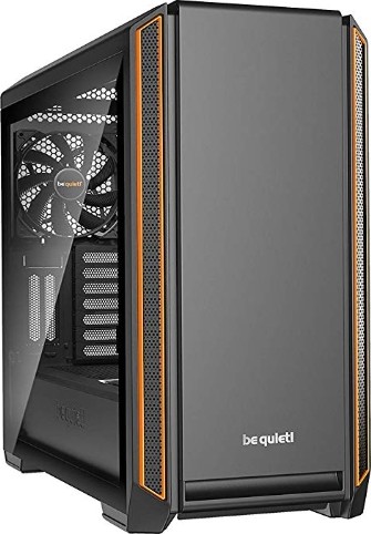 906e553f8a4dcf17b7668341c95d54ee-hi.jpg be quiet! Silent Base 601 Window Orange Mid-Tower ATX Computer Case, two 140mm fans, 10mm extra thick insulation mats, PSU shroud | BGW25 - Image 1