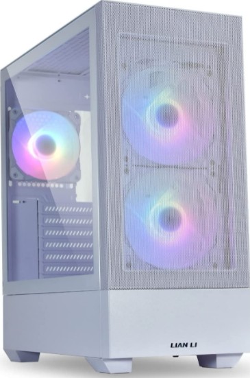 d80737e5e4a8aaef34a205dd0a0d6059-hi.jpg Lian Li Lancool 205 Mesh Airflow ATX PC Case, Tower Chassis, Tempered Glass Side Panel, 165mm PSU, 120mm PWM Fan, USB 3.0, Water Cooling Ready, White | G99.OE764W.00 - Image 1