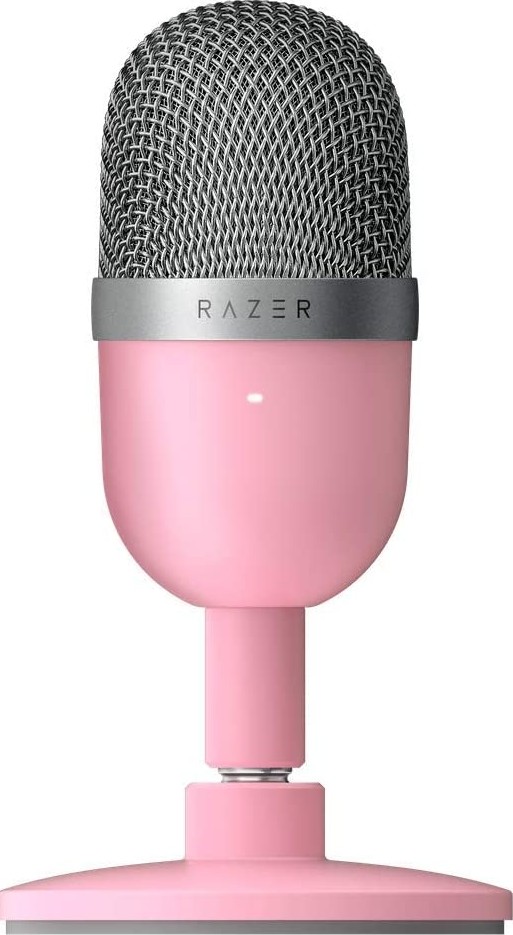 da05fb4b439c23f27ee43f7f6d220ffb-hi.jpg Razer Seiren Mini Ultra-Precise Supercardioid Pickup Pattern - Professional Recording Quality - Ultra-Compact Streaming Microphone - Heavy-Duty Tilting Stand - Quartz Pink | RZ19-03450200-R3M1 - Image 1