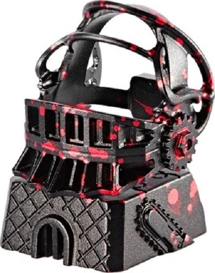 ZomoPlus 3D Inked Torture Customized Keycap, Cherry MX Switches And Clones, Game And Movie Theme Metal, With CNC Engraving, 1u Size, Black/Red | ZO-PS-3D-INKTOR